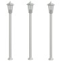 Outdoor floor lamps 3 pcs stainless steel 120 cm by , Outdoor lighting - Ref: Foro24-4006384, Price: 122,54 €, Discount: %