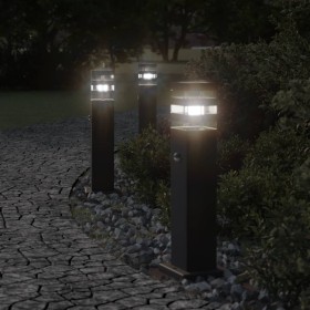 Outdoor floor lamp with black aluminum sensor 50 cm by , Outdoor lighting - Ref: Foro24-4006399, Price: 44,69 €, Discount: %