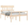 Cama para personas mayores con cabecero madera maciza de vidaXL, Camas y somieres - Ref: Foro24-3195391, Precio: 153,94 €, De...