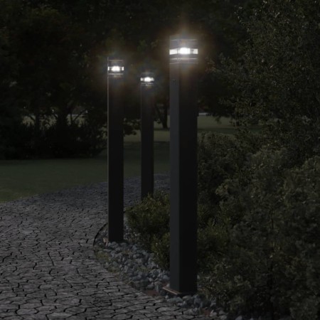 Outdoor floor lamp with black aluminum plug 110 cm by , Outdoor lighting - Ref: Foro24-4006409, Price: 56,99 €, Discount: %