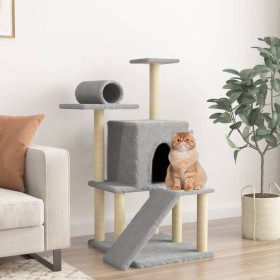 Rascador para gatos con postes de sisal gris claro 110,5 cm de , Mobiliario para gatos - Ref: Foro24-172062, Precio: 51,33 €,...