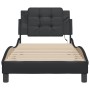 Estructura de cama con luz LED cuero sintético negro 90x190 cm de , Camas y somieres - Ref: Foro24-3214200, Precio: 136,99 €,...