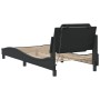 Estructura de cama con luz LED cuero sintético negro 90x190 cm de , Camas y somieres - Ref: Foro24-3214200, Precio: 136,99 €,...