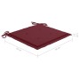 Sillas de jardín 2 uds madera de teca con cojines rojo tinto de , Sillas de jardín - Ref: Foro24-3062739, Precio: 281,10 €, D...