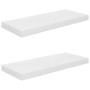 Estante flotante de pared 2 uds MDF blanco brillo 60x23,5x3,8cm de vidaXL, Estantes y estanterías - Ref: Foro24-323749, Preci...