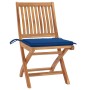 Folding garden chairs 4 pcs solid teak wood with cushions by , Garden chairs - Ref: Foro24-3072817, Price: 344,34 €, Discount: %