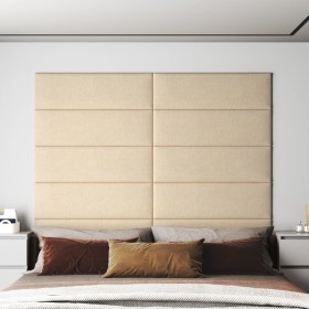 Wall panels 12 units fabric cream color 90x30 cm 3.24 m² by , Wall covering - Ref: Foro24-343900, Price: 89,16 €, Discount: %