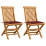 Garden chairs 2 units with red wine cushions teak wood by , Garden chairs - Ref: Foro24-3062469, Price: 135,79 €, Discount: %