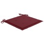 Garden chairs 2 units with red wine cushions teak wood by , Garden chairs - Ref: Foro24-3062469, Price: 135,79 €, Discount: %