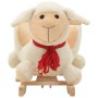 Plush rocking sheep with white backrest 60x32x50 cm by , Rocking and Swinging Toys - Ref: Foro24-80224, Price: 87,99 €, Disco...