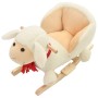 Plush rocking sheep with white backrest 60x32x50 cm by , Rocking and Swinging Toys - Ref: Foro24-80224, Price: 87,99 €, Disco...