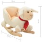 Plush rocking sheep with white backrest 60x32x50 cm by , Rocking and Swinging Toys - Ref: Foro24-80224, Price: 97,77 €, Disco...