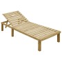 Lounger with checkered pattern cushion made of impregnated pine wood by , Loungers - Ref: Foro24-3065832, Price: 122,19 €, Di...