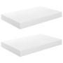 Floating wall shelf 2 units glossy white MDF 40x23x3.8 cm by vidaXL, Shelves and shelves - Ref: Foro24-323743, Price: 28,96 €...