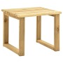 Tumbona de jardín con mesa y cojín de madera de pino impregnada de , Tumbonas - Ref: Foro24-3065847, Precio: 127,27 €, Descue...