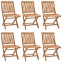 Folding garden chairs 6 pcs solid teak wood with cushions by , Garden chairs - Ref: Foro24-3072843, Price: 503,87 €, Discount: %