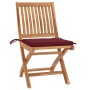 Folding garden chairs 6 pcs solid teak wood with cushions by , Garden chairs - Ref: Foro24-3072843, Price: 503,87 €, Discount: %