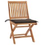 Folding garden chairs 4 pcs solid teak wood with cushions by , Garden chairs - Ref: Foro24-3072815, Price: 344,16 €, Discount: %