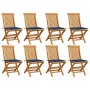 Garden chairs 8 pcs teak wood with royal blue cushions by , Garden chairs - Ref: Foro24-3072927, Price: 544,22 €, Discount: %