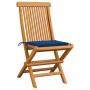 Garden chairs 8 pcs teak wood with royal blue cushions by , Garden chairs - Ref: Foro24-3072927, Price: 544,22 €, Discount: %