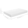 Floating wall shelf 2 units glossy white MDF 40x23x3.8 cm by vidaXL, Shelves and shelves - Ref: Foro24-323743, Price: 28,96 €...