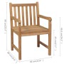 Garden chairs 8 units solid teak wood taupe cushions by , Garden chairs - Ref: Foro24-3073066, Price: 1,00 €, Discount: %