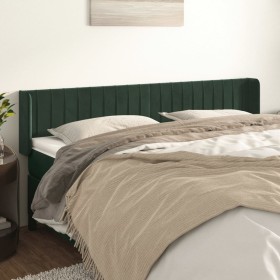 Cabecero de terciopelo verde oscuro 183x16x78/88 cm de , Cabeceros y pies de cama - Ref: Foro24-3119069, Precio: 73,99 €, Des...