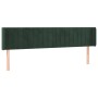 Dark green velvet headboard 183x16x78/88 cm by , Headboards and footboards - Ref: Foro24-3119069, Price: 73,45 €, Discount: %