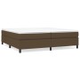 Estructura de cama tela marrón oscuro 200x200 cm de , Camas y somieres - Ref: Foro24-3120889, Precio: 139,91 €, Descuento: %