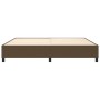 Estructura de cama tela marrón oscuro 200x200 cm de , Camas y somieres - Ref: Foro24-3120889, Precio: 139,91 €, Descuento: %