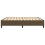 Estructura de cama tela marrón oscuro 200x200 cm de , Camas y somieres - Ref: Foro24-3120889, Precio: 139,91 €, Descuento: %