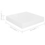 Floating wall shelf set of 4 units in glossy white MDF 23x23.5x3.8cm by vidaXL, Shelves and shelves - Ref: Foro24-323741, Pri...