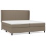 Cama box spring con colchón tela gris taupe 200x200 cm de , Camas y somieres - Ref: Foro24-3127833, Precio: 737,75 €, Descuen...