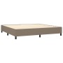 Boxspringbett mit grauem Taupe-Stoffbezug und Matratze 200x200 cm. von , Betten und Lattenroste - Ref: Foro24-3128233, Preis:...