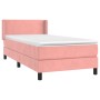 Box spring bed with a pink velvet mattress 100x200 cm by , Beds and slatted bases - Ref: Foro24-3130828, Price: 321,04 €, Dis...