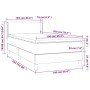 Box spring bed with a pink velvet mattress 100x200 cm by , Beds and slatted bases - Ref: Foro24-3130828, Price: 321,04 €, Dis...