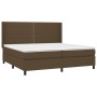 Box spring bed with dark brown fabric mattress 200x200 cm by , Beds and slatted bases - Ref: Foro24-3131380, Price: 678,71 €,...