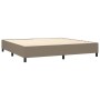 Boxspringbett mit grauem Taupe-Stoffbezug und Matratze 200x200 cm. von , Betten und Lattenroste - Ref: Foro24-3131541, Preis:...