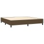 Box spring bed with dark brown fabric mattress 200x200 cm by , Beds and slatted bases - Ref: Foro24-3131700, Price: 700,55 €,...