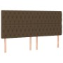 Cama box spring con colchón tela marrón oscuro 200x200 cm de , Camas y somieres - Ref: Foro24-3131700, Precio: 733,84 €, Desc...