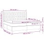 Cama box spring con colchón tela marrón oscuro 200x200 cm de , Camas y somieres - Ref: Foro24-3131700, Precio: 733,84 €, Desc...