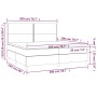 Box spring bed with mattress and LED lights, cream fabric, 200x200 cm. by , Beds and slatted bases - Ref: Foro24-3134826, Pri...