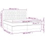 Box spring bed with LED lights, dark brown fabric mattress, 200x200 cm. by , Beds and slatted bases - Ref: Foro24-3135144, Pr...