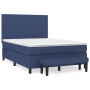 Boxspringbett mit blauem Stoffbezug 140x190 cm. von , Betten und Lattenroste - Ref: Foro24-3136435, Preis: 515,08 €, Rabatt: %