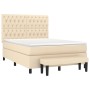 Cama box spring con colchón tela color crema 140x200 cm de , Camas y somieres - Ref: Foro24-3136842, Precio: 589,81 €, Descue...