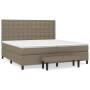 Cama box spring con colchón tela gris taupe 200x200 cm de , Camas y somieres - Ref: Foro24-3136945, Precio: 778,86 €, Descuen...