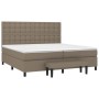 Cama box spring con colchón tela gris taupe 200x200 cm de , Camas y somieres - Ref: Foro24-3136945, Precio: 778,86 €, Descuen...