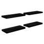 Estante flotante de pared 4 uds MDF negro brillo 60x23,5x3,8 cm de vidaXL, Estantes y estanterías - Ref: Foro24-323771, Preci...