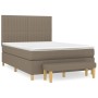 Cama box spring con colchón tela gris taupe 140x200 cm de , Camas y somieres - Ref: Foro24-3137321, Precio: 598,82 €, Descuen...