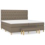 Cama box spring con colchón tela gris taupe 200x200 cm de , Camas y somieres - Ref: Foro24-3137425, Precio: 787,60 €, Descuen...